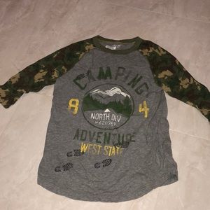 Cute 3/4 sleeve baseball T-shirt